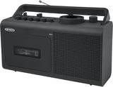 Jensen MCR-250 Personal Portable Cassette Player/Recorder AM/FM Radio (Black) - BRAND NEW
