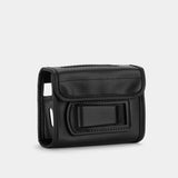 CP-81 PORTABLE CASSETTE PLAYER BLACK LEATHER CLIP CASE