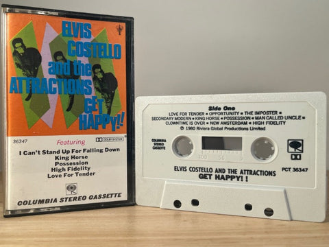 ELVIS COSTELLO AND THE ATTRACTIONS - get happy - CASSETTE TAPE
