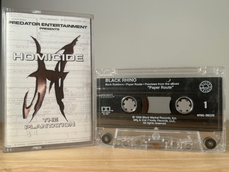 HOMICIDE - the plantation - CASSETTE TAPE
