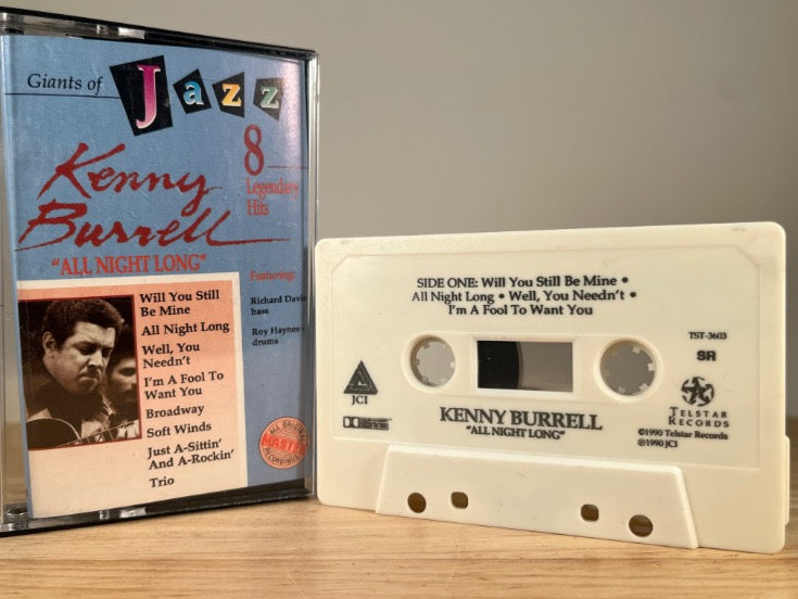 KENNY BURRELL - all night long - CASSETTE TAPE
