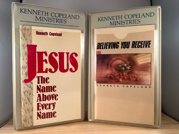 KENNETH COPELAND - jesus the name above every name, believing you receive - 2 CASSETTE SETS
