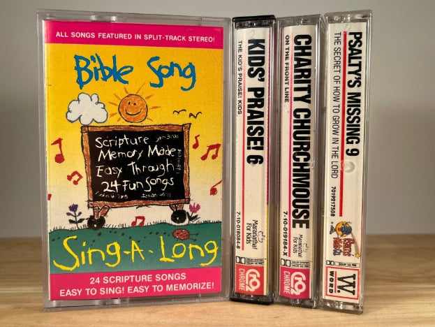 BIBLE SONG AND STORIES - 4 cassette tapes - CASSETTE SET