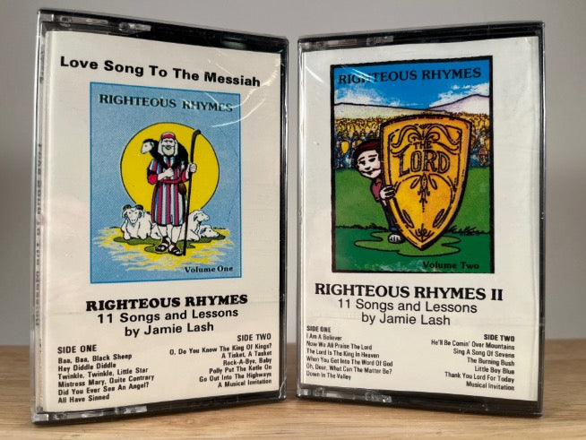 RIGHTEOUS RHYMES - songs and lessons by jamie lash - BRAND NEW CASSETTE TAPES