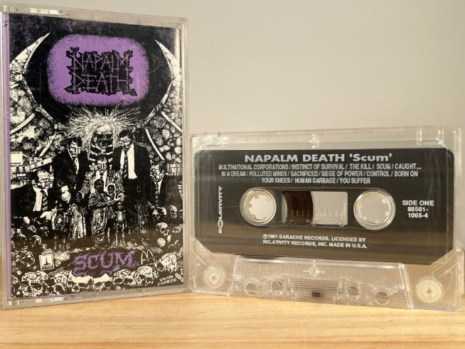 NAPALM DEATH - scum - CASSETTE TAPE