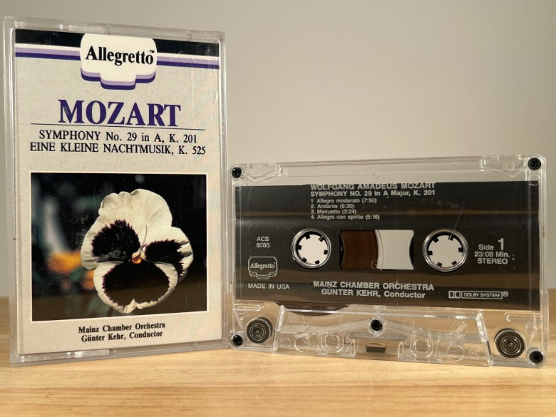 MOZART - symphony no.29 A, K 201 - CASSETTE TAPE