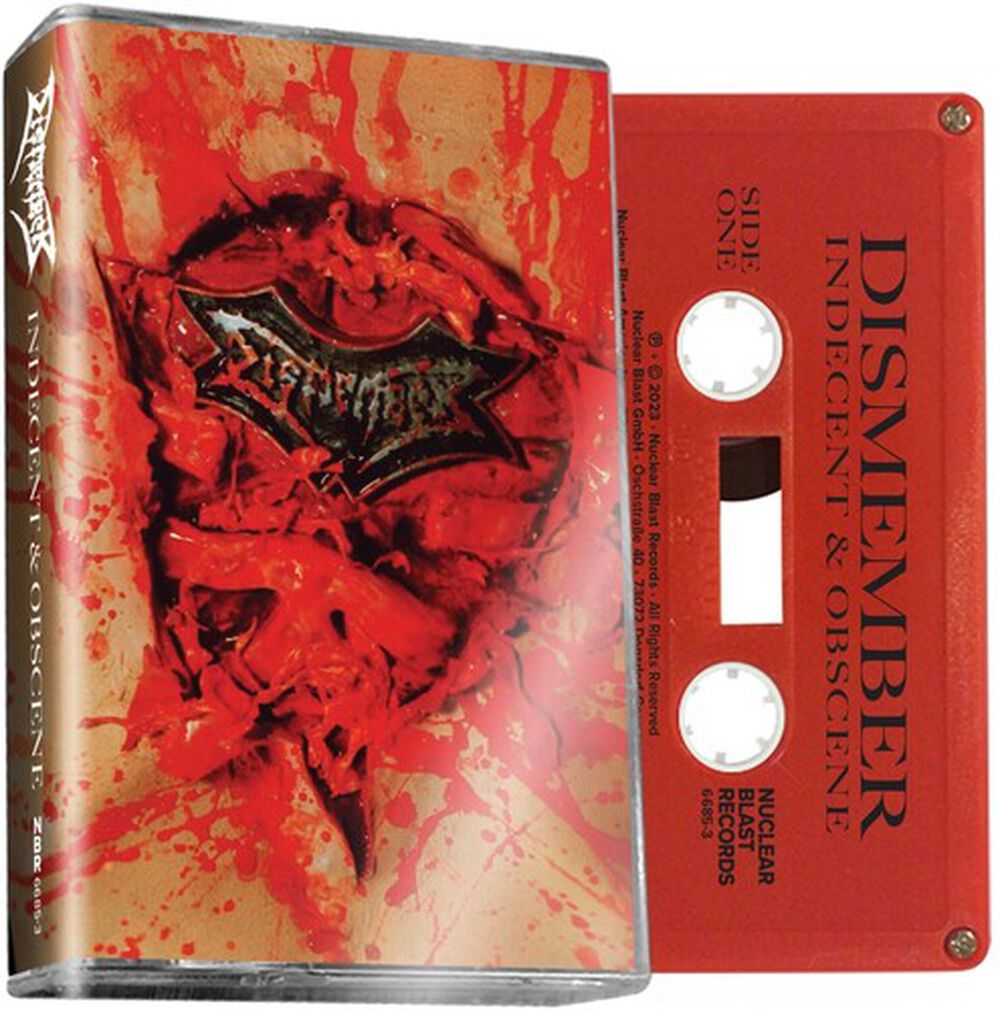DISMEMBER - indecent & obscene - BRAND NEW CASSETTE TAPE
