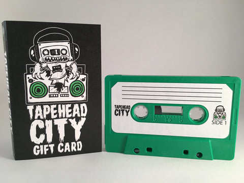 TAPEHEAD CITY GIFT CARD/ BLANK CASSETTE  - GREEN