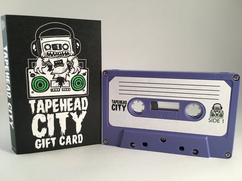 TAPEHEAD CITY GIFT CARD/ BLANK CASSETTE - PURPLE