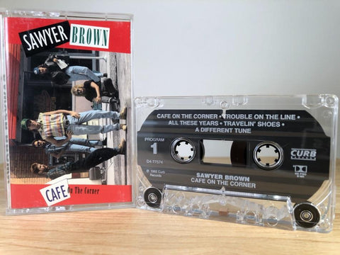 SAWYER BROWN - cafe on the corner - CASSETTE TAPE