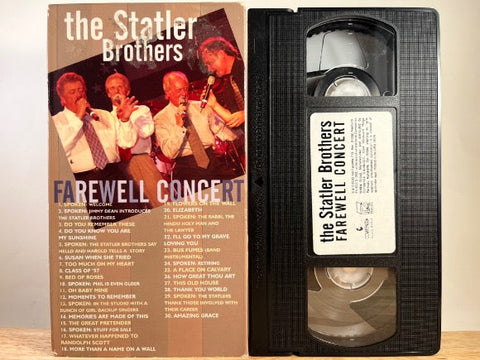 THE STATLER BROTHERS - farwell concert - VHS