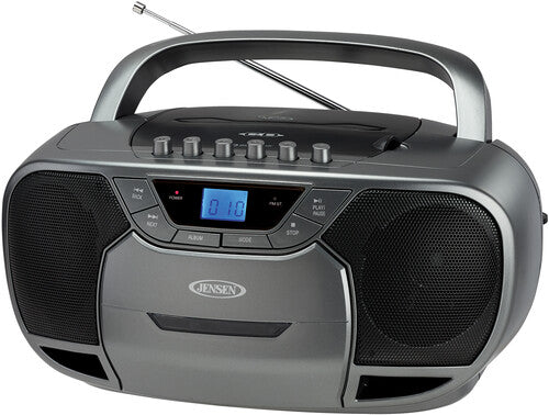 Jensen CD590GR Bluetooth Boombox CD Cassette Recorder AM/FM