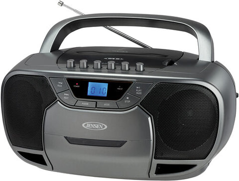 Jensen CD590GR Bluetooth Boombox CD Cassette Recorder AM/FM