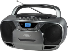 Jensen CD590GR Bluetooth Boombox CD Cassette Recorder AM/FM