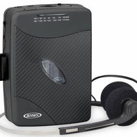 Jensen SCR-75-HP Classic Personal Cassette Player with AM FM Radio (Black)
