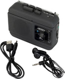Jensen MCR-60 Personal Portable Cassette Player/Recorder Bluetooth AM/FM Radio (Black)