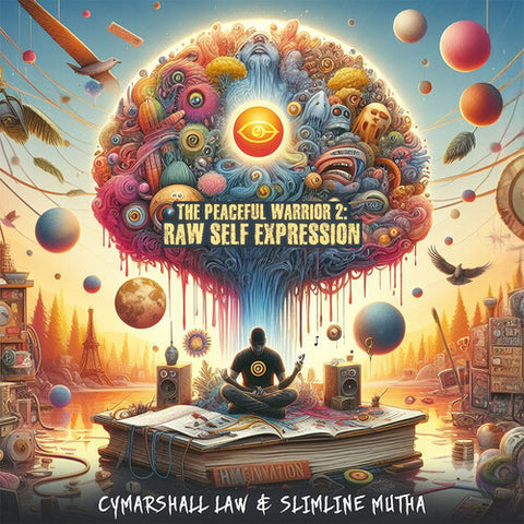 CYMARSHALL LAW / SLIMLINE MUTHA - The Peaceful Warrior 2: Raw Self Expression Artist - BRAND NEW CASSETTE TAPE