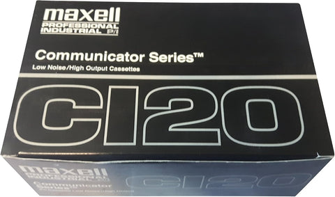 Maxell C120 Communicator Professional Series P/I - 10 PACK - BRAND NEW BLANK CASSETTES