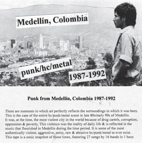 COLOMBIAN (Medellín) PUNK/HC/METAL Mix Tape 1987-1992 - BRAND NEW CASSETTE TAPE
