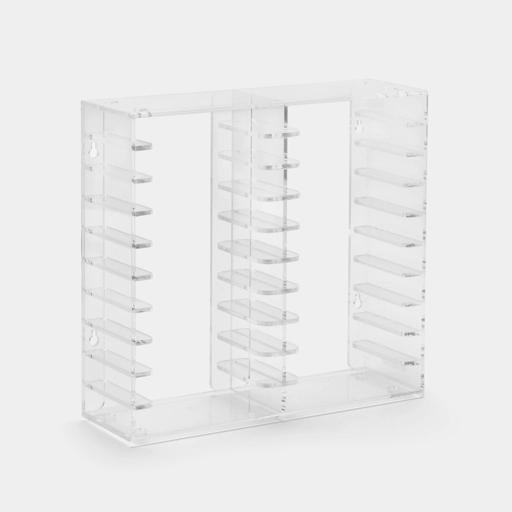 ACRYLIC CASSETTE TAPE STORAGE RACK FOR 20 CASSETTES