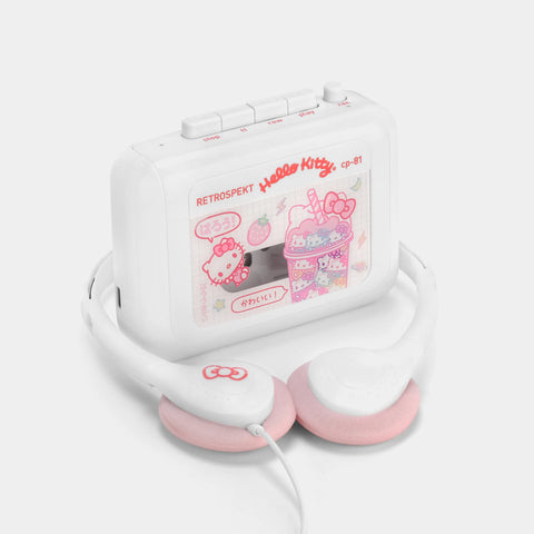 HELLO KITTY STRAWBERRY KAWAII CP-81 PORTABLE CASSETTE PLAYER