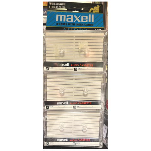 Maxell - empty cassette cases - 3pk - brand new