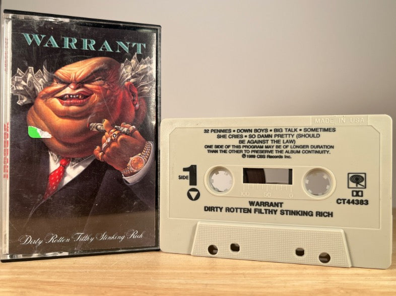 WARRANT - Dirty Rotten Filthy Stinking Rich - CASSETTE TAPE