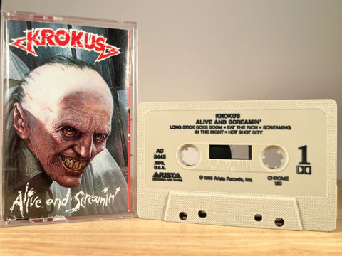 KROKUS - Alive and Screamin’ - CASSETTE TAPE