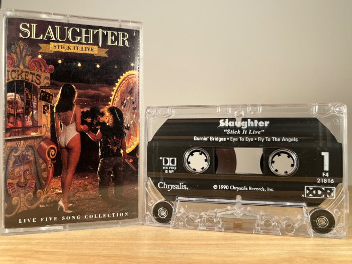SLAUGHTER - Stick It Live - CASSETTE TAPE
