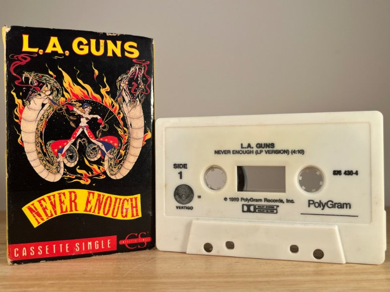 L.A. GUNS – Never Enough [cassingle] – CASSETTE TAPE