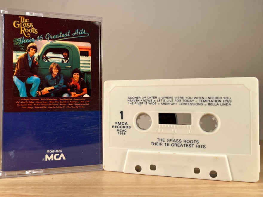 THE GRASS ROOTS - Their 16 Greatest Hits - CASSETTE TAPE