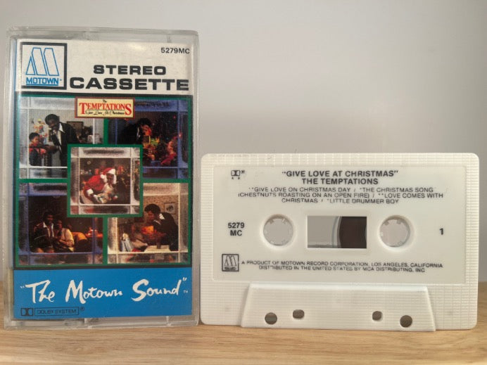 THE TEMPTATIONS - give love at Christmas - CASSETTE TAPE