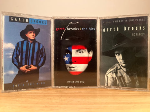 GARTH BROOKS [3x tapes] CASSETTE TAPES