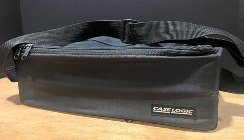 BLACK CASE LOGIC CASSETTE CASE - HOLDS 60 TAPES - USED CARRYING CASE