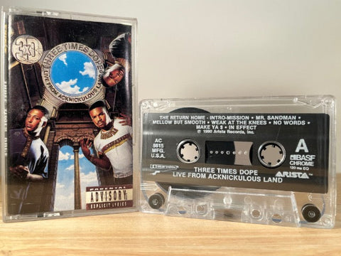 THREE TIMES DOPE - live from acknickulous land - CASSETTE TAPE