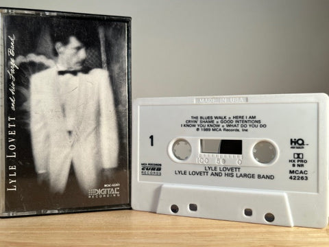 LYLE LOVETT - and his large band - CASSETTE TAPE