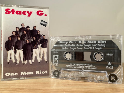 STACY G - one man riot - CASSETTE TAPE