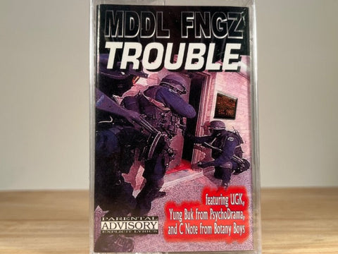 MDDL FNGZ - trouble - BRAND NEW CASSETTE TAPE