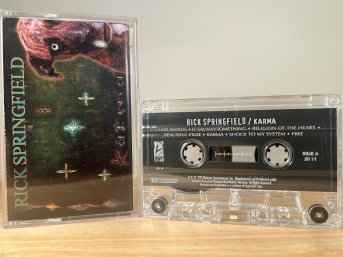 RICK SPRINGFIELD - karma - CASSETTE TAPE