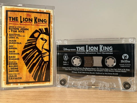 THE LION KING BROADWAY CAST RECORDING - soundtrack - CASSETTE TAPE