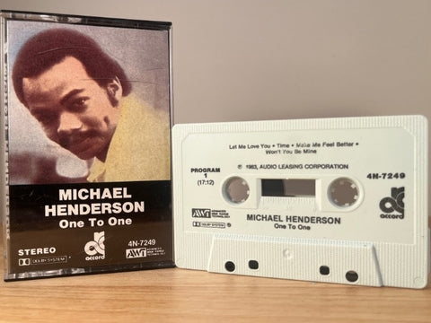 MICHAEL HENDERSON - one to one - CASSETTE TAPE