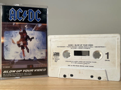 AC/DC - blow up your video - CASSETTE TAPE [some wear]