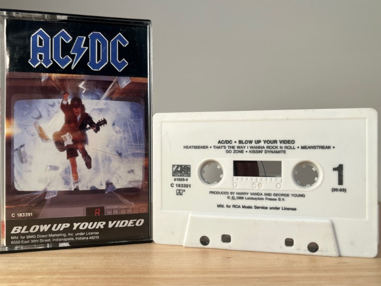 AC/DC - blow up your video - CASSETTE TAPE [white tape]-2