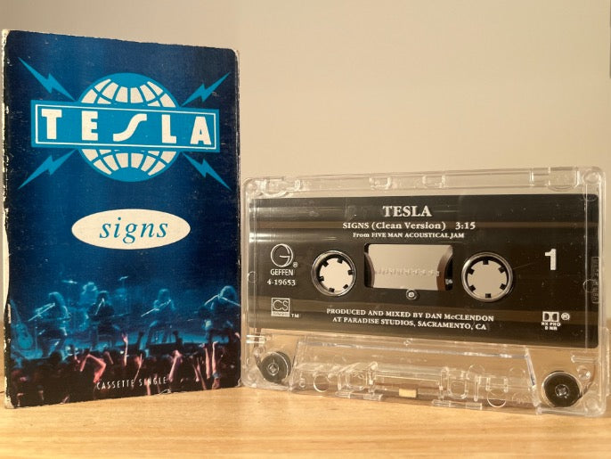 TESLA - signs [cassingle] - CASSETTE TAPE