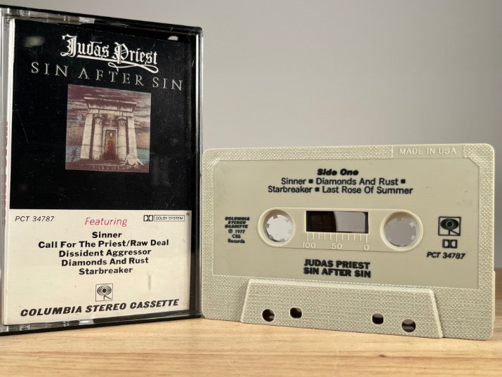 JUDAS PRIEST - sin after sin - CASSETTE TAPE