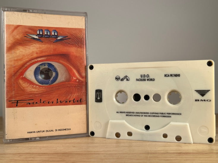 U.D.O. - faceless world - CASSETTE TAPE [indonesia]