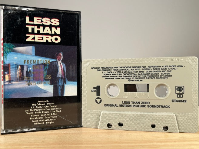 LESS THAN ZERO - soundtrack [promotional copy] - CASSETTE TAPE