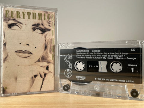 EURYTHMICS - savage - CASSETTE TAPE