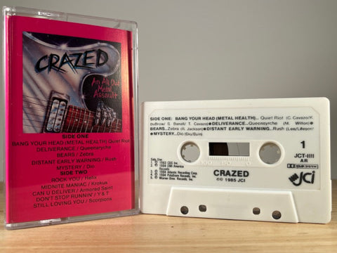 CRAZED: All out metal assault - various artists - CASSETTE TAPE