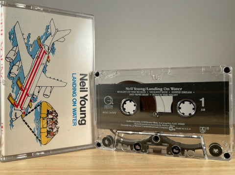 NEIL YOUNG - landing on water - CASSETTE TAPE